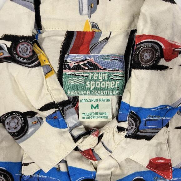 Vintage Reyn Spooner Hawaiian Traditionals Corvette Shirt Mens Size M Rayon USA - Picture 4 of 7